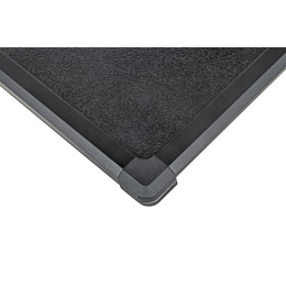 Крышка кузова РИФ для Huanghai N7, трёхсекционная, 1784x1690 мм, алюминиевая, черная