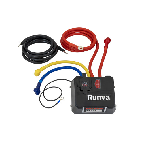 Лебёдка автомобильная электрическая 12V Runva 12500 lbs 5670 кг влагозащищенная, стальной трос