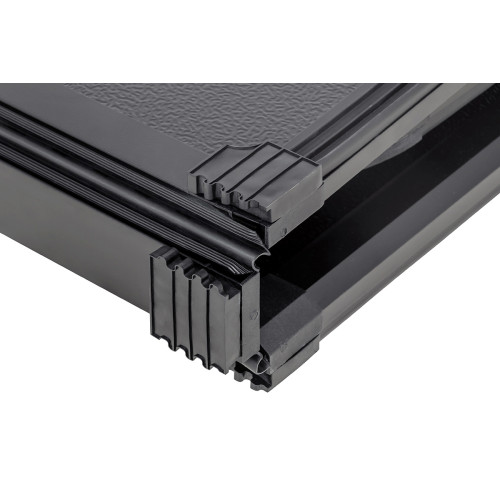 Крышка кузова РИФ для Volkswagen Amarok 2023+, трёхсекционная, алюминиевая, черная