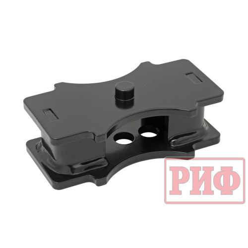 Проставка РИФ рессора-мост H=50 мм (отв.14,5 мм, ось 13 мм)