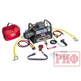 Лебёдка переносная РИФ 10000SR c площадкой и проводами (синтетический трос)