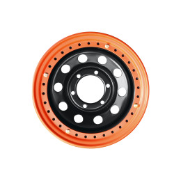 Диск усиленный стальной черный 6x139,7 8xR15 d110 ET-19 с бедлоком (оранжевый)