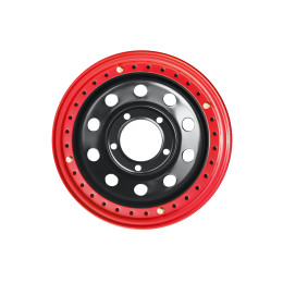 Диск усиленный Toyota Land Cruiser 100 стальной черный 5x150 8xR16 d113 ET-14 с бедлоком (красный)