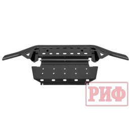 Бампер РИФ силовой передний Mitsubishi Pajero IV под площадку для лебёдки RIFPJR-30000 с защитой радиатора