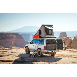 Палатка на крышу автомобиля РИФ Hard RT05-125, корпус черный, тент светло-серый, 210х125х150