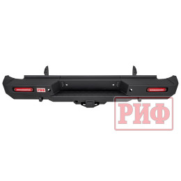 Бампер РИФ силовой задний Great Wall Poer с квадратом под фаркоп и фонарями