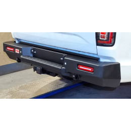 Бампер РИФ силовой задний Great Wall Poer с квадратом под фаркоп и фонарями