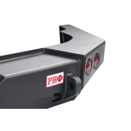 Бампер РИФ силовой задний Jeep Wrangler JK 2007-2018 с квадратом под фаркоп и фонарями, стандарт