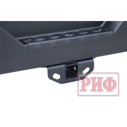 Бампер РИФ силовой задний Jeep Wrangler JK 2007-2018 с квадратом под фаркоп и фонарями, стандарт