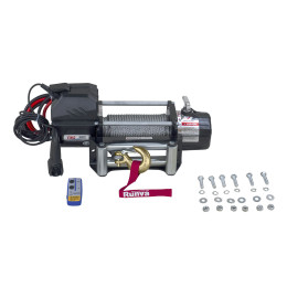 Лебёдка автомобильная электрическая 12V Magnum 9000 lbs 4200 кг (стальной трос)