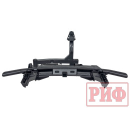 Бампер задний силовой/защита штатного бампера РИФ Renault Duster 2021+ c квадратом под фаркоп, калиткой и подсветкой номера