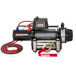 Лебёдка автомобильная электрическая 12V Runva 9500 lbs 4350 кг влагозащищенная, стальной трос (228:1)