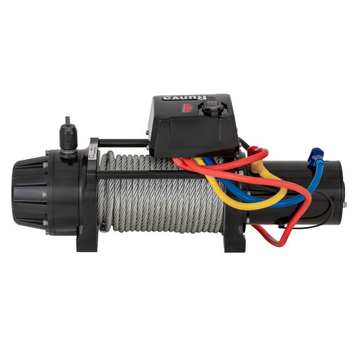 Лебёдка автомобильная электрическая 12V Runva 9500 lbs 4350 кг влагозащищенная, стальной трос (228:1)