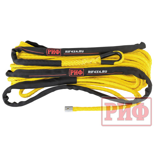Трос для лебёдки синтетический РИФ 10 мм/26 м, желтый