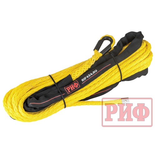 Трос для лебёдки синтетический РИФ 10 мм/26 м, желтый