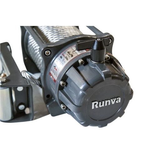 Лебёдка автомобильная электрическая 12V Runva 20000 lbs влагозащищенная, стальной трос