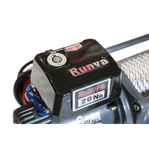 Лебёдка автомобильная электрическая 12V Runva 20000 lbs влагозащищенная, стальной трос