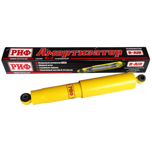Амортизатор усиленный РИФ задний масляный Mitsubishi Pajero Sport 1 (1998-2008), 2 (2009-2015), 3 (2015+) и Pajero 1 (1998-1991) лифт 40 мм