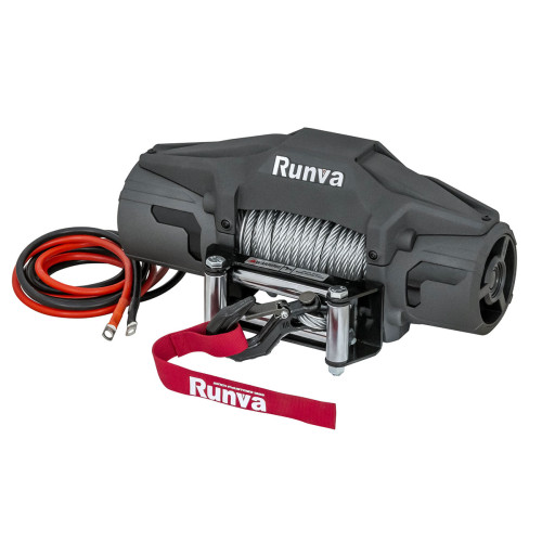 Лебёдка автомобильная электрическая 12V Runva 6000 lbs 2722 кг (стальной трос)