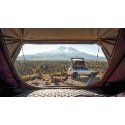 Палатка на крышу автомобиля РИФ Hard RT03-165, корпус черный, тент серый