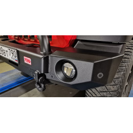 Бампер РИФ силовой передний Jeep Wrangler JL 2018+ под доп. фары, с центральной защитной дугой