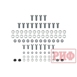 Бампер РИФ силовой задний УАЗ Хантер с фонарями, калиткой, возможностью установки фаркопа, стандарт