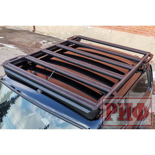 Багажник экспедиционный (платформа) алюминиевый РИФ 1250x1510 мм для ВАЗ Нива (с крепежом)