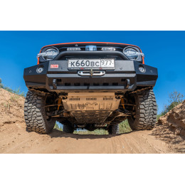 Защита Falcon радиатора, картера, РК, КПП для Tank 300 Off-road version, расширен., алюминиевая. 8 мм