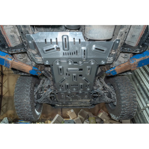 Защита Falcon радиатора, картера, РК, КПП для Tank 300 Off-road version, расширен., алюминиевая. 8 мм