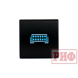Кнопка ВКЛ/ВЫКЛ, голубой, FRONT LIGHTS TOYOTA 22x22