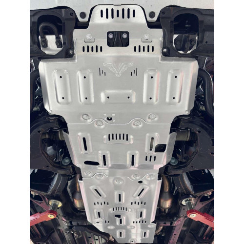 Защита Falcon радиатора, картера, РК, КПП для Toyota Land Cruiser 300 (бензин), алюминий, 8 мм