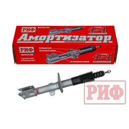 Амортизатор усиленный РИФ передний газовый Renault Duster (2010-2022), Nissan Terrano 2014+ 4х4 штатный и лифт 0-40 мм