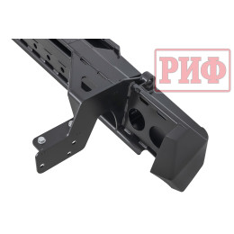 Бампер РИФ силовой задний Isuzu D-MAX (2012-2021) с квадратом под фаркоп и фонарями, стандарт