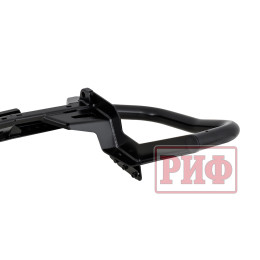 Бампер РИФ задний силовой/защита штатного бампера Mitsubishi Pajero Sport 2021+ c квадратом под фаркоп, калиткой, подсветкой номера