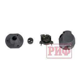 Бампер РИФ задний силовой/защита штатного бампера Mitsubishi Pajero Sport 2021+ c квадратом под фаркоп, калиткой, подсветкой номера