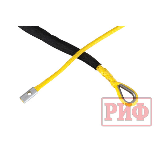 Трос для лебёдки синтетический РИФ 6 мм/15 м, желтый