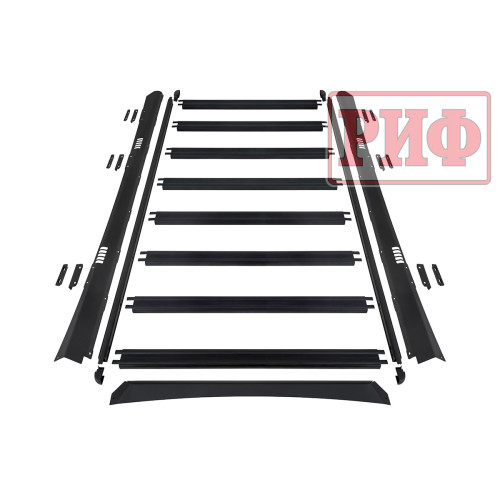 Багажник экспедиционный (платформа) алюминиевый РИФ 1150x2080 мм для Toyota Land Cruiser Prado 150 (с крепежом)