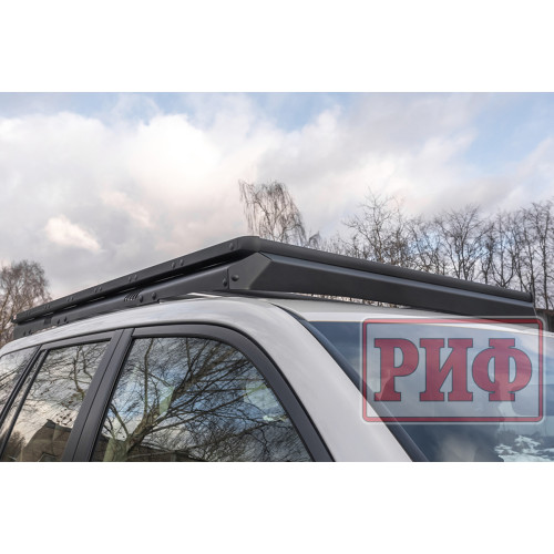 Багажник экспедиционный (платформа) алюминиевый РИФ 1150x2080 мм для Toyota Land Cruiser Prado 150 (с крепежом)