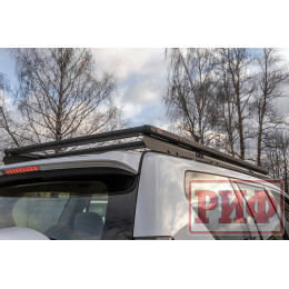 Багажник экспедиционный (платформа) алюминиевый РИФ 1150x2080 мм для Toyota Land Cruiser Prado 150 (с крепежом)