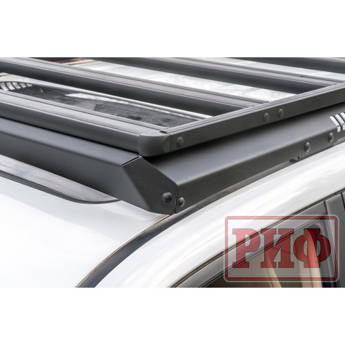 Багажник экспедиционный (платформа) алюминиевый РИФ 1150x2080 мм для Toyota Land Cruiser Prado 150 (с крепежом)
