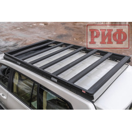 Багажник экспедиционный (платформа) алюминиевый РИФ 1150x2080 мм для Toyota Land Cruiser Prado 150 (с крепежом)