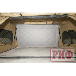 Палатка на крышу автомобиля РИФ Hard RT03-140, корпус черный, тент песочный
