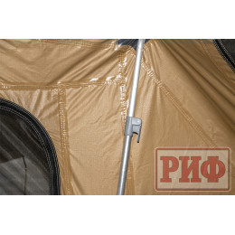 Палатка на крышу автомобиля РИФ Hard RT03-140, корпус черный, тент песочный