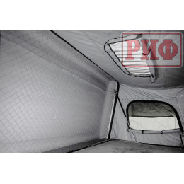 Палатка на крышу автомобиля РИФ Hard RT03-140, корпус черный, тент серый