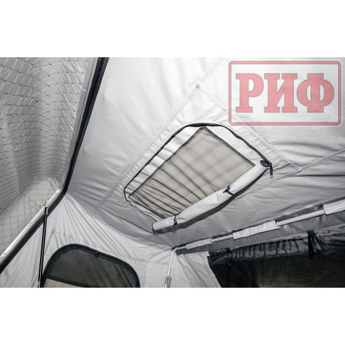 Палатка на крышу автомобиля РИФ Hard RT03-140, корпус черный, тент серый
