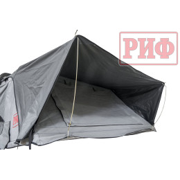 Палатка на крышу автомобиля РИФ Hard RT03-140, корпус черный, тент серый