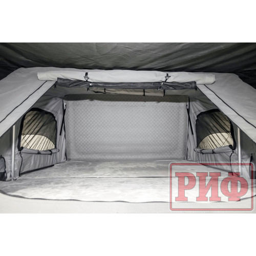 Палатка на крышу автомобиля РИФ Hard RT03-140, корпус черный, тент серый