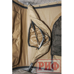 Палатка на крышу автомобиля РИФ Hard RT04-125, корпус белый, тент песочный