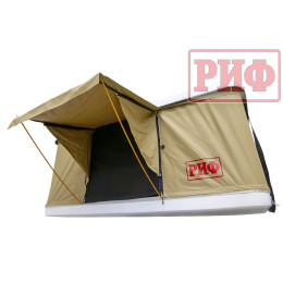 Палатка на крышу автомобиля РИФ Hard RT04-125, корпус белый, тент песочный