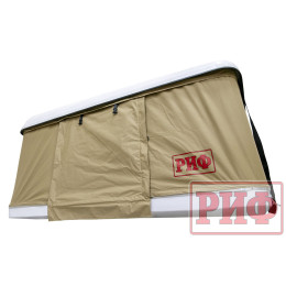 Палатка на крышу автомобиля РИФ Hard RT04-125, корпус белый, тент песочный